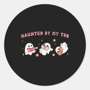 Sticker Rond Hantée Par Mon Tbr Boo Super Mignonne Ghost Funny