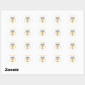 Sticker Rond Hanukkah 67 Six Seven Meme (Feuille)