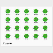 Sticker Rond Hap Pea Funny Happy Pea Pun (Feuille)