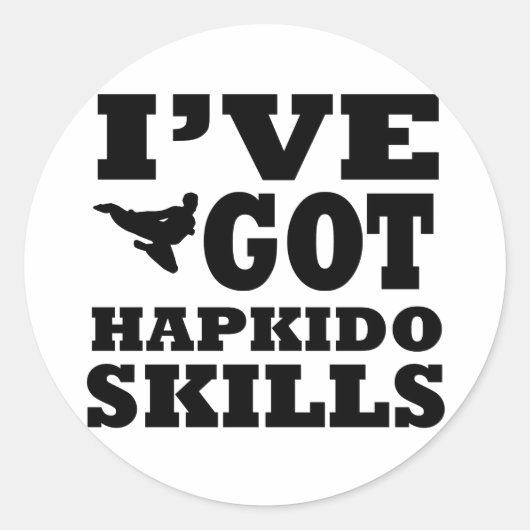 Sticker Rond Hapkido Arts Martiaux (Devant)
