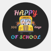 STICKER ROND HAPPY 100 DAYS OF SCHOOL, BACK TO SCHOOL (Devant)