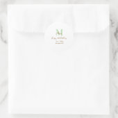 Sticker Rond Happy 21st Birthday green add name monogram brown  (Sac)