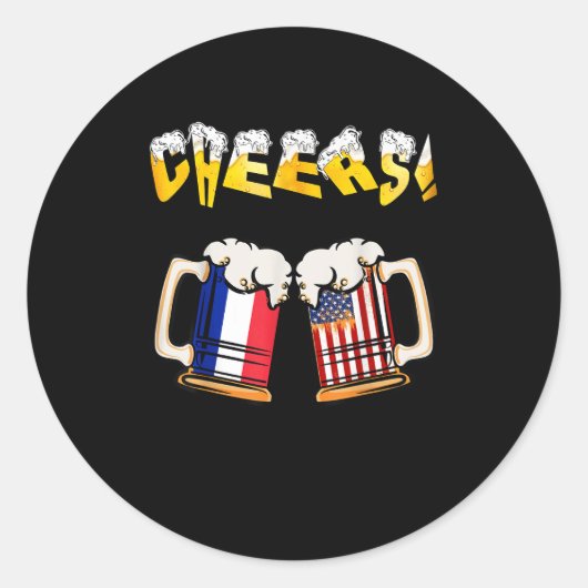 Sticker Rond Happy Beer Lovers Day Cool Papa Mom Needs A Beer (Devant)