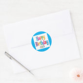 Sticker Rond Happy Birthday  (Enveloppe)