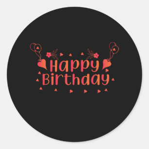 Sticker Rond Happy Birthday.