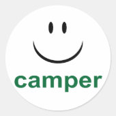 Sticker Rond Happy Camper (Devant)