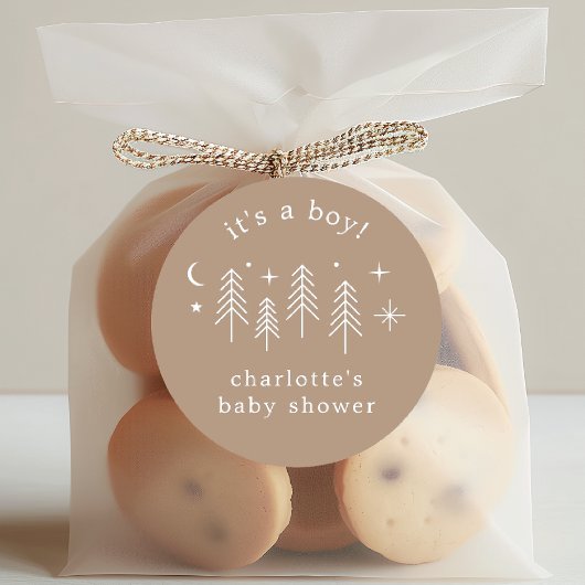 Sticker Rond Happy Camper C'est un garçon