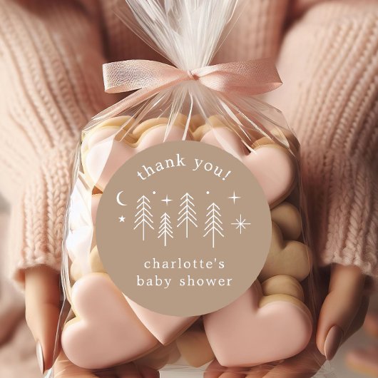 Sticker Rond Happy Camper Merci