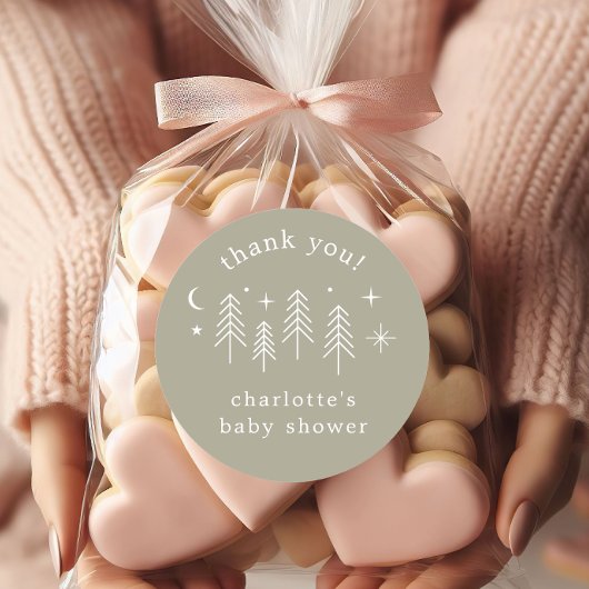 Sticker Rond Happy Camper Merci