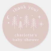 Sticker Rond Happy Camper Merci (Devant)