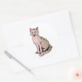 Sticker Rond Happy Cat (Enveloppe)