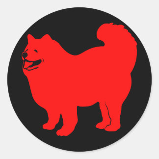 Sticker Rond Happy Chow (Rouge)