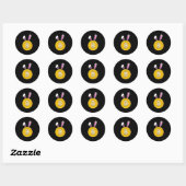 Sticker Rond Happy crypto Pâques (Feuille)
