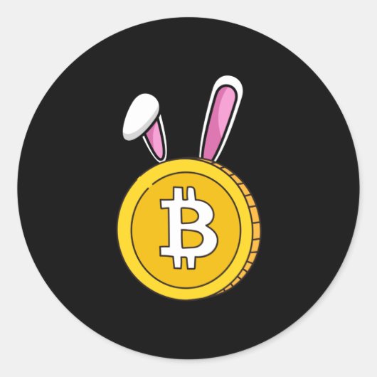 Sticker Rond Happy crypto Pâques (Devant)