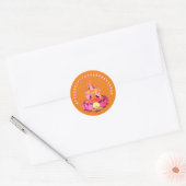 Sticker Rond Happy Diwali - Deepalavi Lakshmi Goddess 1 (Enveloppe)