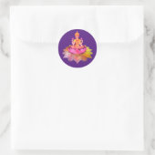 Sticker Rond Happy Diwali - Deepalavi Lakshmi Goddess 4 (Sac)