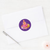 Sticker Rond Happy Diwali - Deepalavi Lakshmi Goddess 4 (Enveloppe)