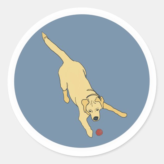 Sticker Rond Happy Dog (Devant)