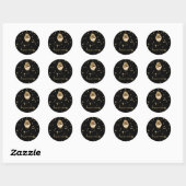 Sticker Rond Happy Easter Gold Disco Ball (Feuille)