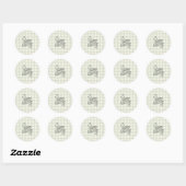 Sticker Rond Happy Easter Pattern (Feuille)