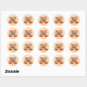 Sticker Rond Happy Fall Y'all classique (Feuille)