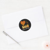 Sticker Rond Happy Fall Y'all Gnome Leopard Citrouille drôle (Enveloppe)