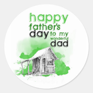 Sticker Rond Happy father's day to my wonderful donnez