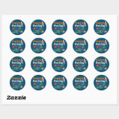 Sticker Rond Happy First Day of School 3rd Grade Teacher (Feuille)