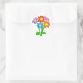 Sticker Rond Happy Flowers (Sac)