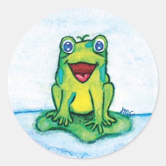 Sticker Rond Happy Frog (Devant)