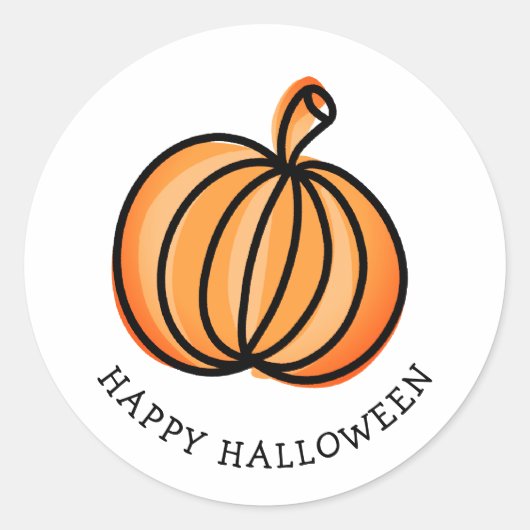 Sticker Rond Happy Halloween (Devant)