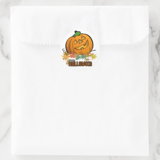 Sticker Rond Happy Halloween (Sac)