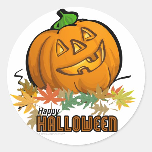 Sticker Rond Happy Halloween (Devant)