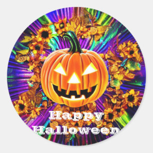 Sticker Rond Happy Halloween