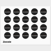Sticker Rond Happy Halloween 31 octobre Typographie moderne (Feuille)