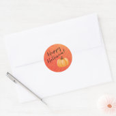 Sticker Rond Happy Halloween-Citrouille- (Enveloppe)