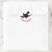 Sticker Rond Happy Halloween drôle personnalisable (Sac)