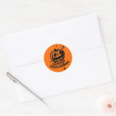 Sticker Rond Happy Halloween Jack-o'-lantern (Enveloppe)