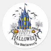 Sticker Rond Happy Halloween Kids Party Halloween (Devant)
