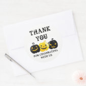 Sticker Rond Happy Halloween Merci de préférence tag (Enveloppe)