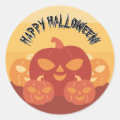 Sticker Rond Happy Halloween! Pumpkins (Devant)