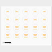 Sticker Rond Happy Halloween Ugly ter Citrouilles de design (Feuille)