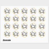 Sticker Rond Happy Halloweenie Halloween Dachshund Mummy (Feuille)