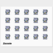 Sticker Rond Happy Hannakah (Feuille)