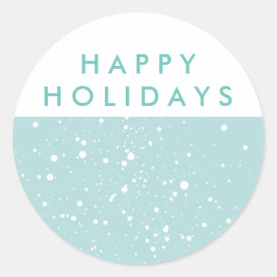 Sticker Rond Happy Holidays Cadeau autocollant, enveloppe scell