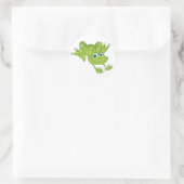 Sticker Rond Happy Hopping Frog (Sac)