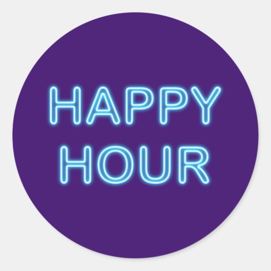 Sticker Rond Happy Hour (Devant)