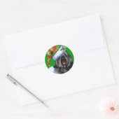 Sticker Rond Happy Howliday Bouvier (Enveloppe)