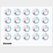 Sticker Rond Happy Howlidays Maltese (Feuille)