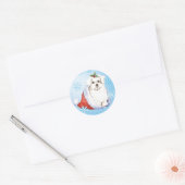 Sticker Rond Happy Howlidays Maltese (Enveloppe)
